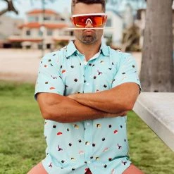 Tipsy Elves Men's Sushi Hawaiian Shirt