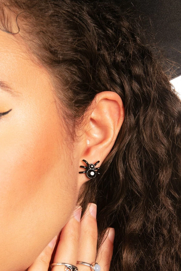 Tipsy Elves Spider Stud Earrings Women