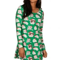 Tipsy Elves Women's Crazy Cat Dress
