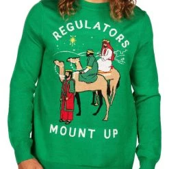 Tipsy Elves Men's Regulators Mount Up Ugly Christmas Sweater