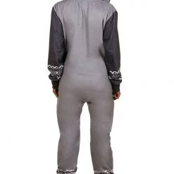 Tipsy Elves Women's Black And Grey Moose Jumpsuit