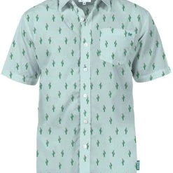 Tipsy Elves Men's Christmas Cactus Button Down Shirt