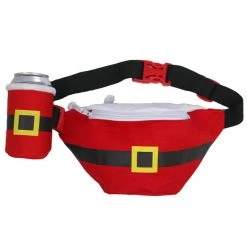 Tipsy Elves Santa Claus Fanny Pack With Drink Holder Fanny Packs