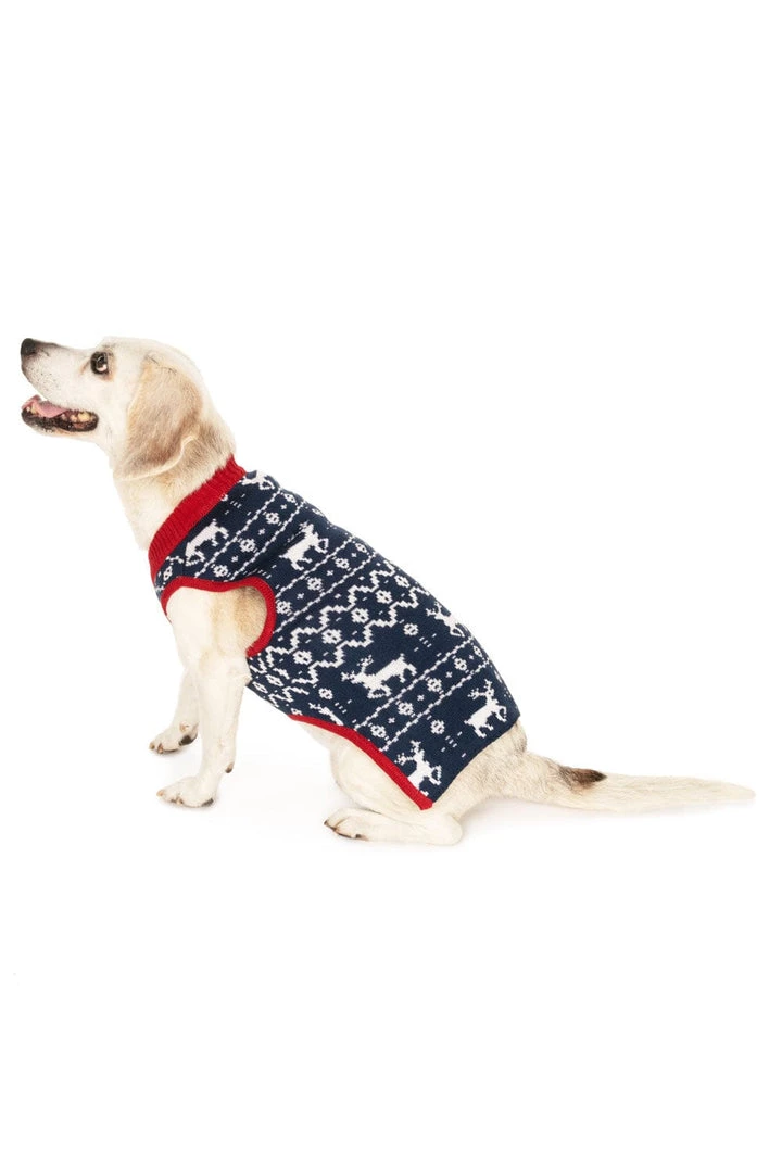 Tipsy Elves Blue Reindeer Dog Sweater Holidays & Occasions
