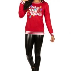 Tipsy Elves Women's I Like Big Bulbs Light Up Ugly Christmas Sweater