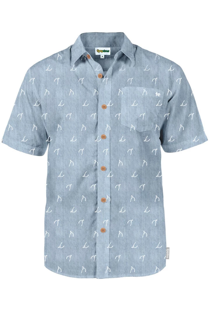 Tipsy Elves Men's Wishbone Thinking Button Down Shirt