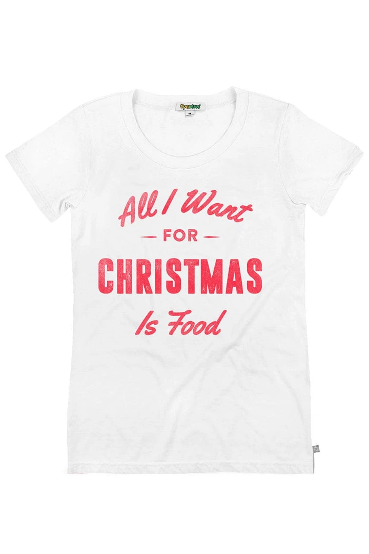 Tipsy Elves Women's All I Want For Christmas Is Food Tee
