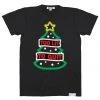 Tipsy Elves Men's Too Lit To Quit Christmas Tree Tee