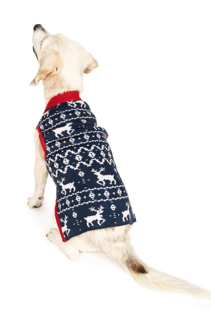 Tipsy Elves Blue Reindeer Dog Sweater Holidays & Occasions