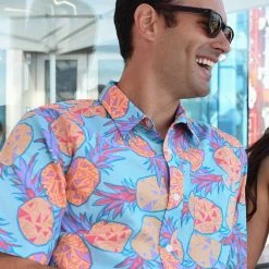 Tipsy Elves Men's Pina Colada Hawaiian Shirt