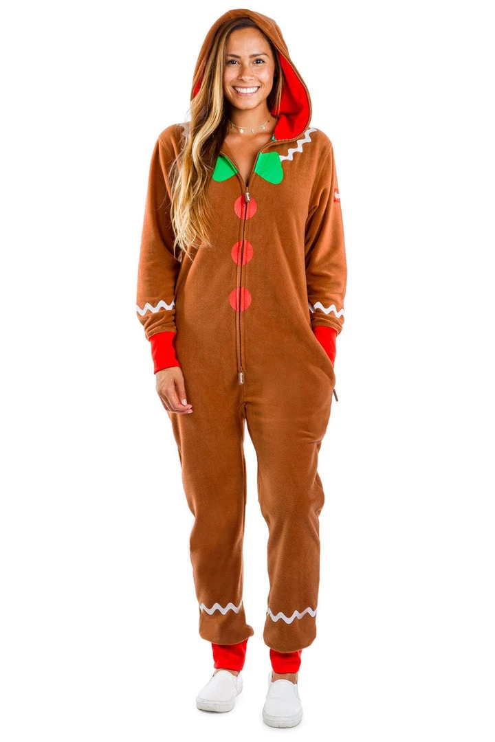 Tipsy Elves Women's Gingerbread Man Jumpsuit