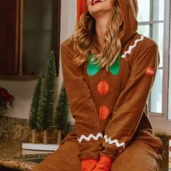 Tipsy Elves Women's Gingerbread Man Jumpsuit