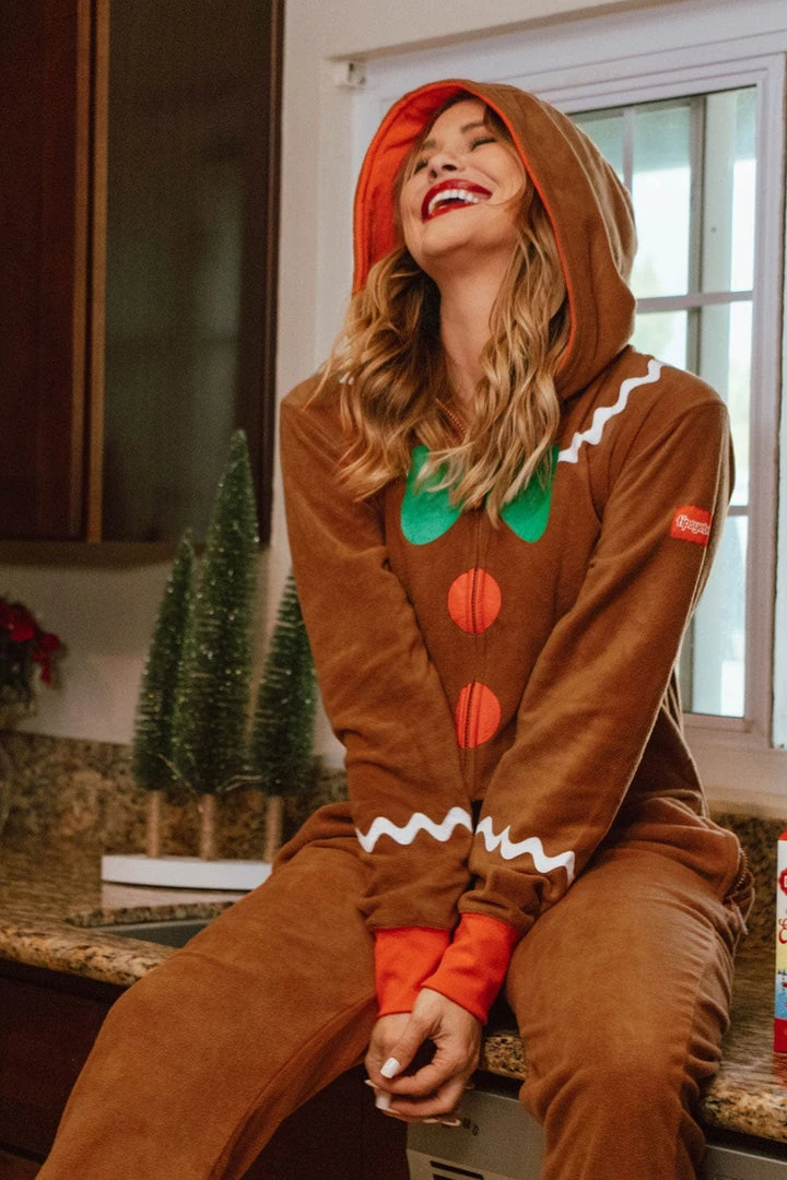 Tipsy Elves Women's Gingerbread Man Jumpsuit