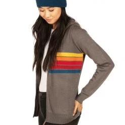 Tipsy Elves Women's Sunset Slopes Zip Up Hooded Sweater