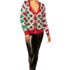 Tipsy Elves Women's Tacky Tinsel Cardigan