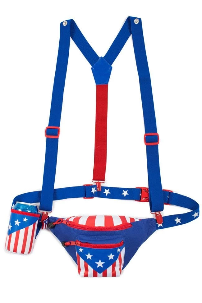 Tipsy Elves USA Fanny Pack With Cape