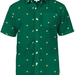 Tipsy Elves Men's Irish Flag All Over Button Down Shirt
