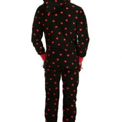 Tipsy Elves Men's Hearts On Fire Jumpsuit & Gift Box
