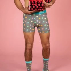 Tipsy Elves Men's Candy Hearts Boxers & Socks Gift Set