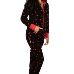 Tipsy Elves Women's Hearts On Fire Jumpsuit & Gift Box