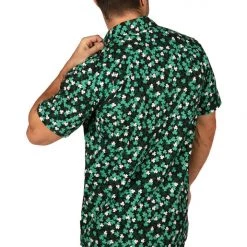 Tipsy Elves Men's Clover Confetti Button Down Shirt