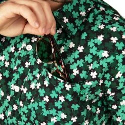Tipsy Elves Men's Clover Confetti Button Down Shirt