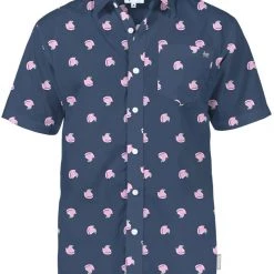 Tipsy Elves Men’s Pink Pastel Ducks Button Down Shirt