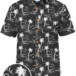 Tipsy Elves Men's Monochrome Moonlight Hawaiian Shirt