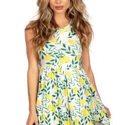 Tipsy Elves Women's Laidback Lemon Dress