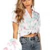 Tipsy Elves Women's Single & Ready To Flamingle Hawaiian Shirt