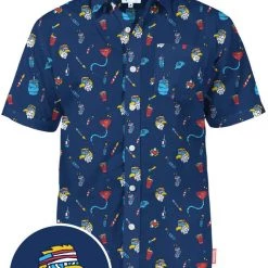 Tipsy Elves Men's Epic Eagle Keg Party Button Down Shirt