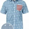 Tipsy Elves Patriotic Men's American Pride Button Down Shirt