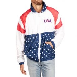 Tipsy Elves Patriotic Men's USA Windbreaker Jacket