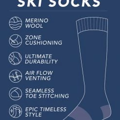 Tipsy Elves Women's Sunset Slopes Performance Ski Socks