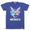 Tipsy Elves Men's Blue Meowica Tee Patriotic