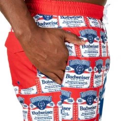 Tipsy Elves Patriotic Crack A Cold Wave Budweiser Swim Trunks