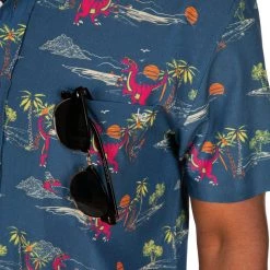Tipsy Elves Men's Prehistoric Party Hawaiian Shirt