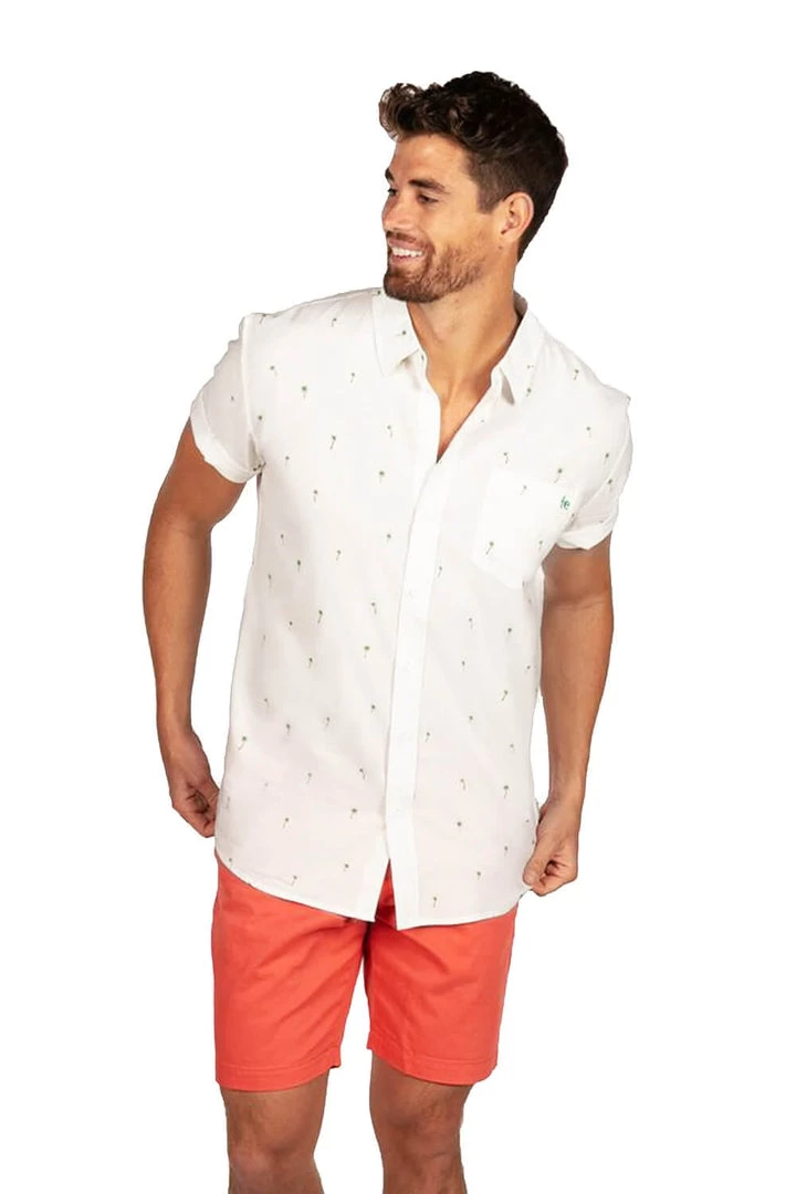 Tipsy Elves Spring Men's Keep Palm And Carry On Hawaiian Shirt