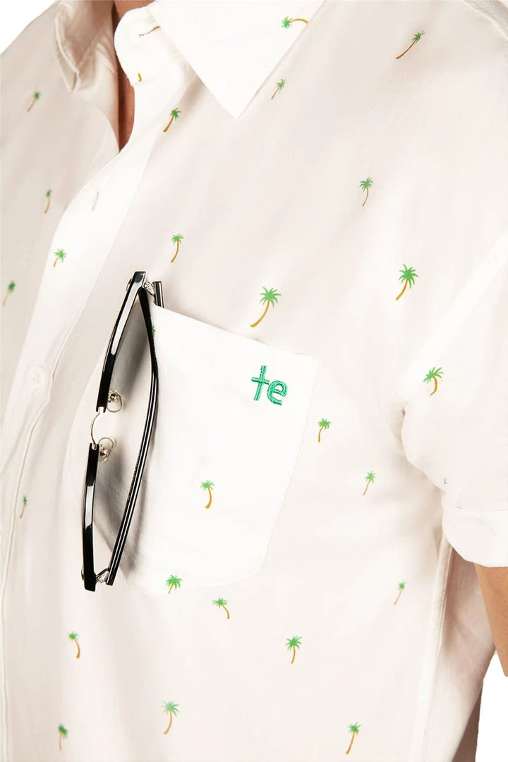 Tipsy Elves Spring Men's Keep Palm And Carry On Hawaiian Shirt