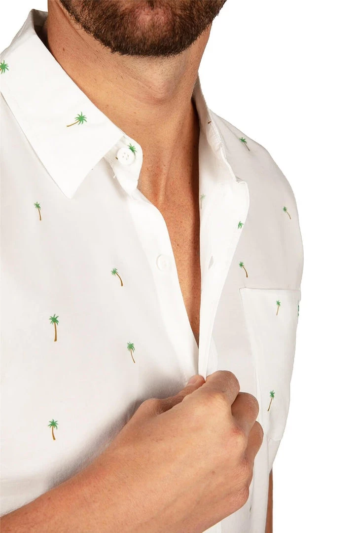 Tipsy Elves Spring Men's Keep Palm And Carry On Hawaiian Shirt