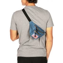 Tipsy Elves Blue Jean Buckle Fanny Pack With Drink Holder