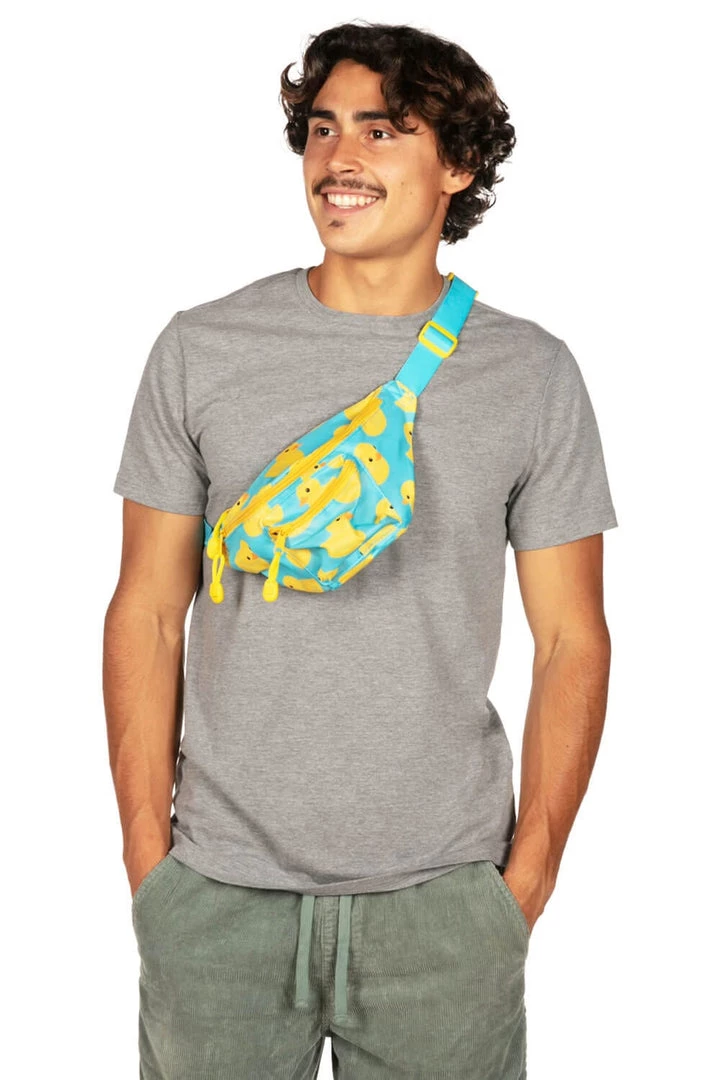 Tipsy Elves Rubber Ducky Fanny Pack With Drink Holder Fanny Packs