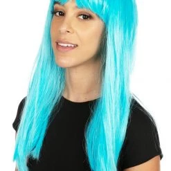 Tipsy Elves Light Blue Wig With Bangs Holidays & Occasions