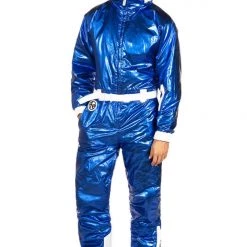 Tipsy Elves Men's Blue Diamond Snow Suit