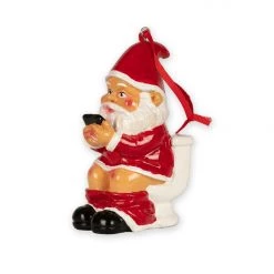 Tipsy Elves Toilet Santa 3D Ornament Holidays & Occasions