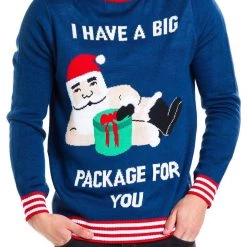 Tipsy Elves Men's Big Package Ugly Christmas Sweater