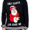 Tipsy Elves Men's Only Santa Can Judge Me Ugly Christmas Sweater