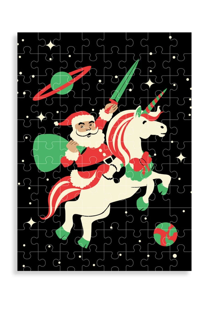 Tipsy Elves Santa Unicorn 500 Piece Puzzle