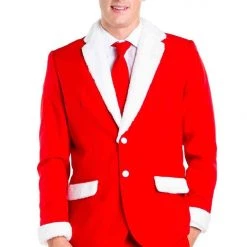 Tipsy Elves Men Furry Santa Blazer With Tie
