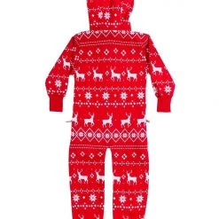 Tipsy Elves Baby / Toddler Red Fair Isle Jumpsuit Holidays & Occasions